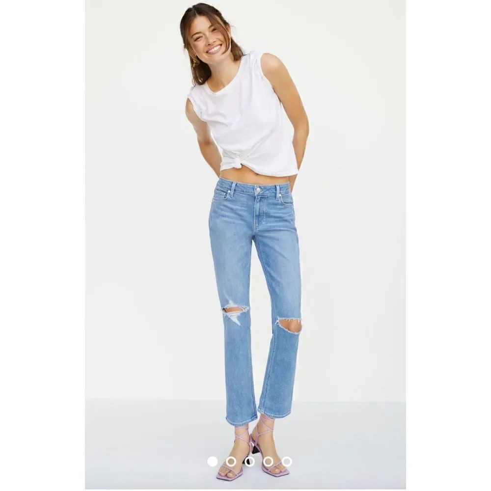 Anthropologie Paige Brigitte Mid-Rise Boyfriend Jeans size 25